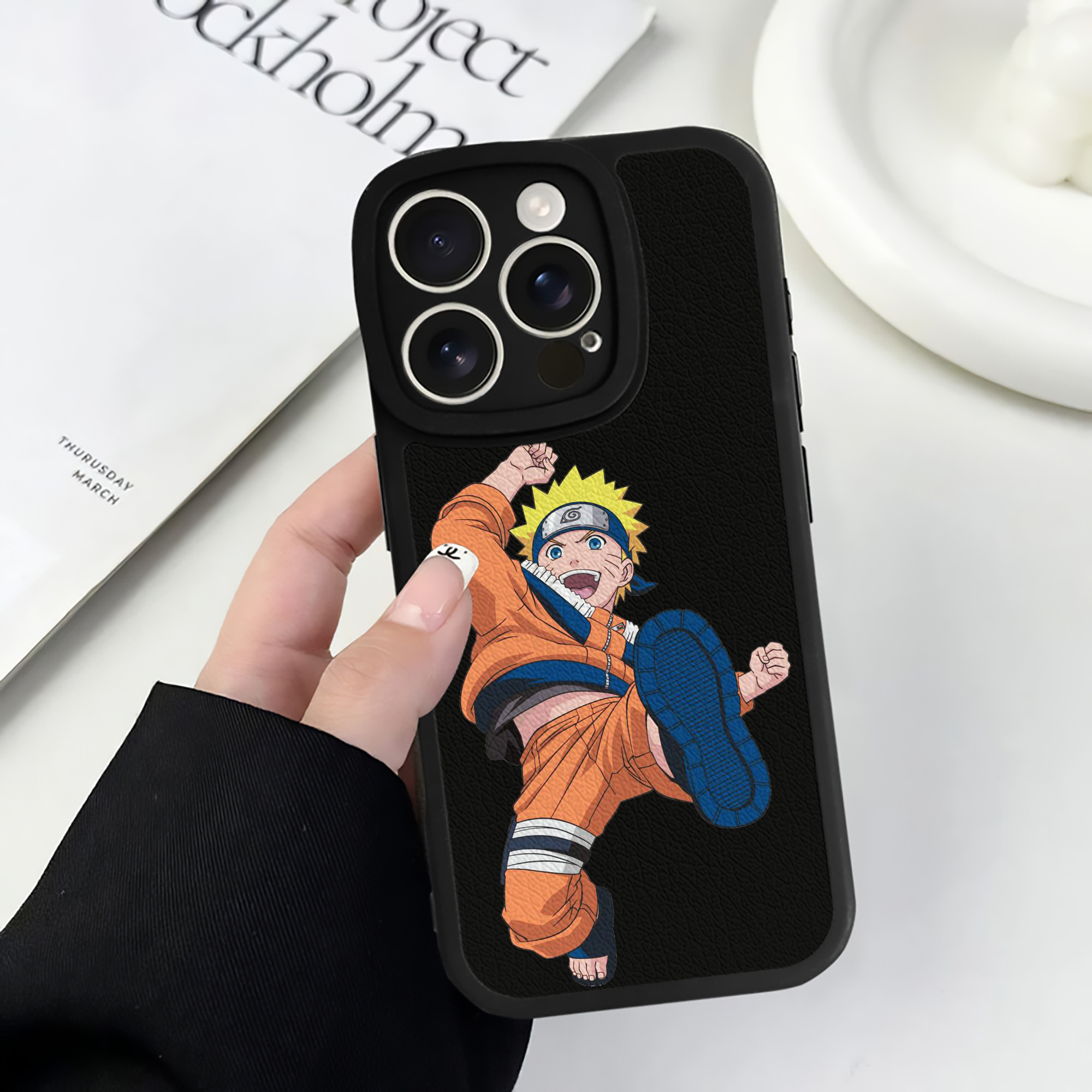 （画像用） NARUTO -ナルト- うずまき ナルト Uzumaki Naruto 【iPhone 16シリーズ対応】シリコンスマホケース（レザー調） 材質：シリコン